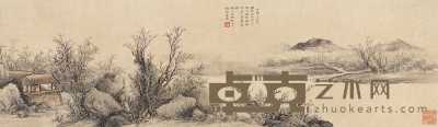 吴湖帆 丁卯（1927年）作 校词图 镜心 27×92.4cm